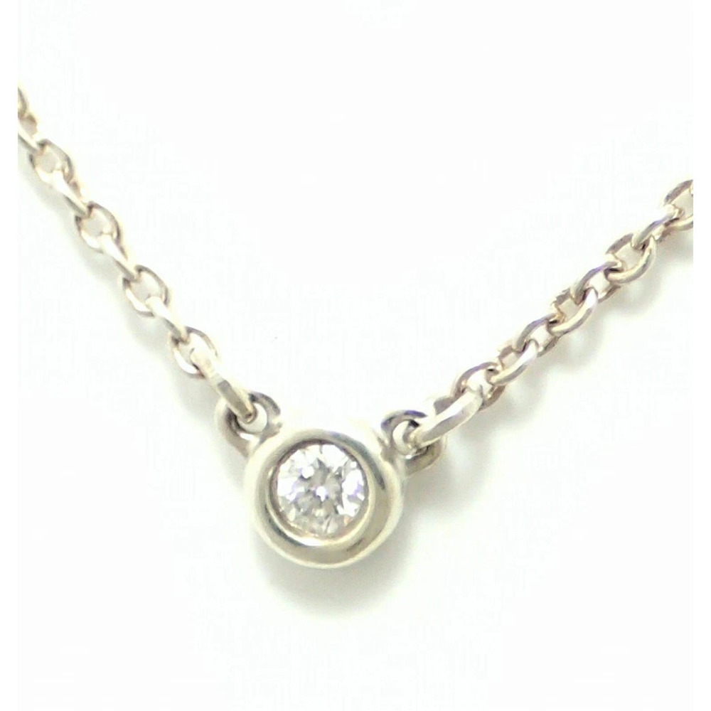 TIFFANYCo Tiffany By the Yard Pendant Necklace Diamond Silver